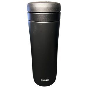 ESPRO P1 Matte Meteorite Black French Press Insulated Travel Coffee Maker, 12 Oz
